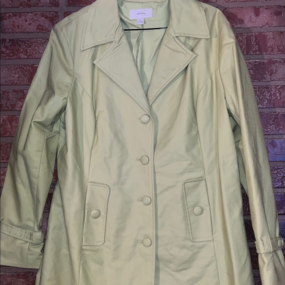 3/$15. Ladies Merona trench coat XL - Picture 2 of 10